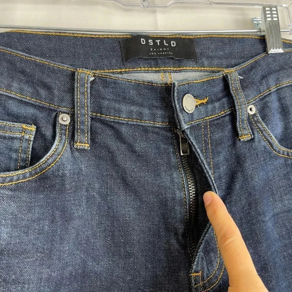 DSTLD Men's Skinny Dark Wash Jeans 33 X 32 - Picture 8 of 13